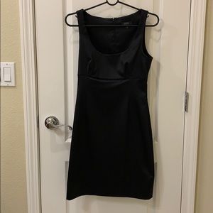 Black satin dress from BCBG